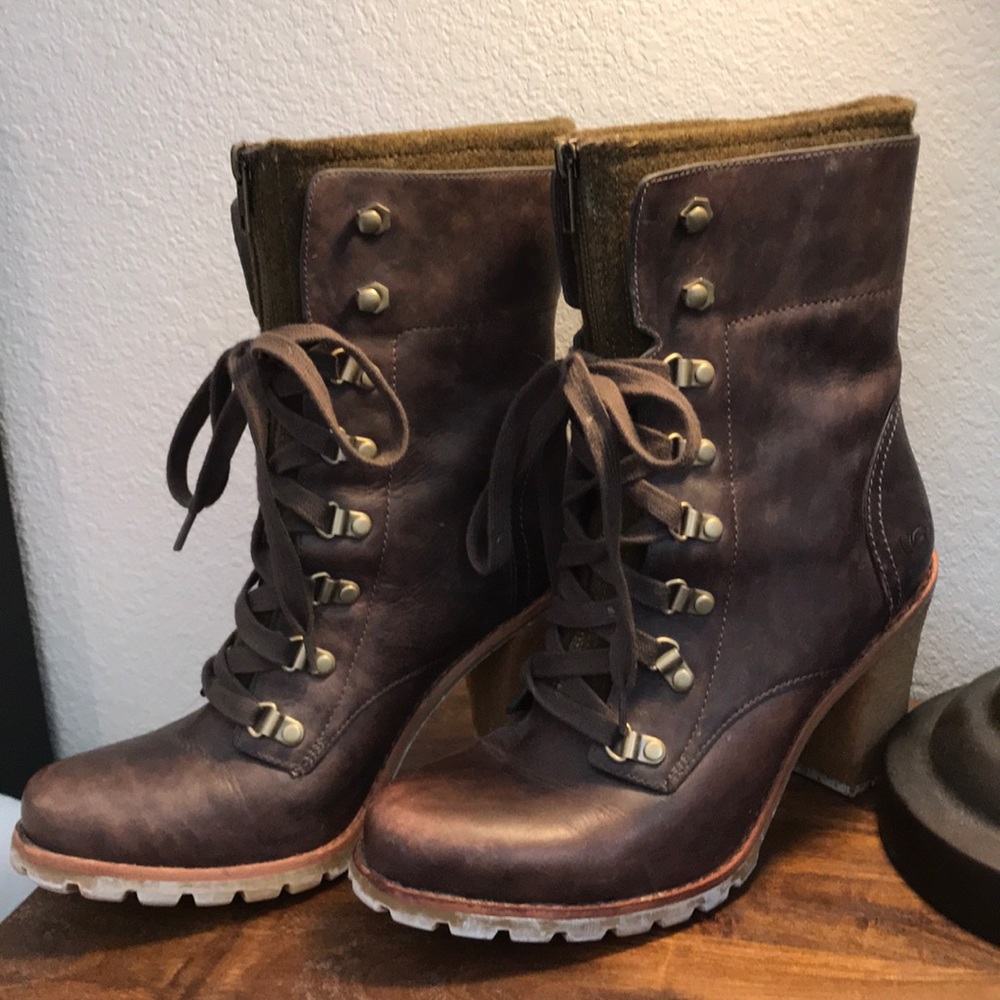 UGG High Heel Lace up Boots